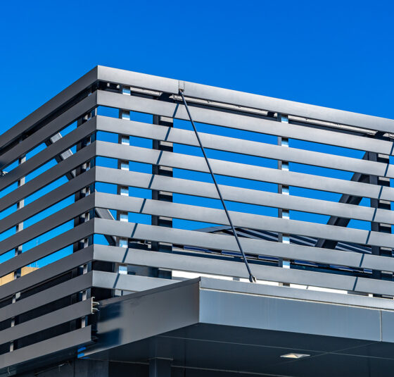 slatted commercial architectural louver