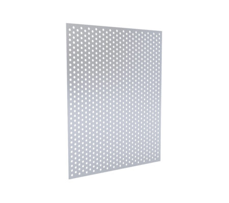 Perforated panel with 13% open area used for equipment screen cladding