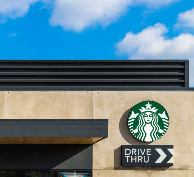 Ribbed RoofScreen concealing HVAC equipment on Starbucks Coffee's first solar powered store
