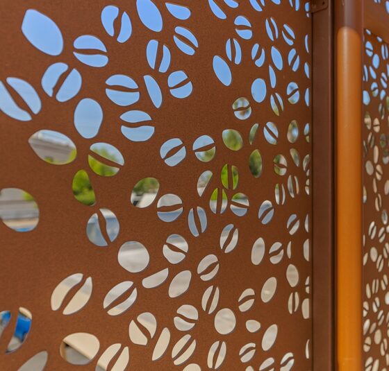 custom coffee bean decorative metal panel pattern